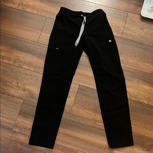 Figs Black yola skinny scrub pants